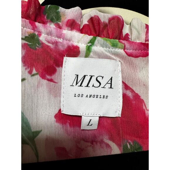 MISA LOS ANGELES Nika Floral Printed Midi Dress, Sz L - Picture 11 of 13